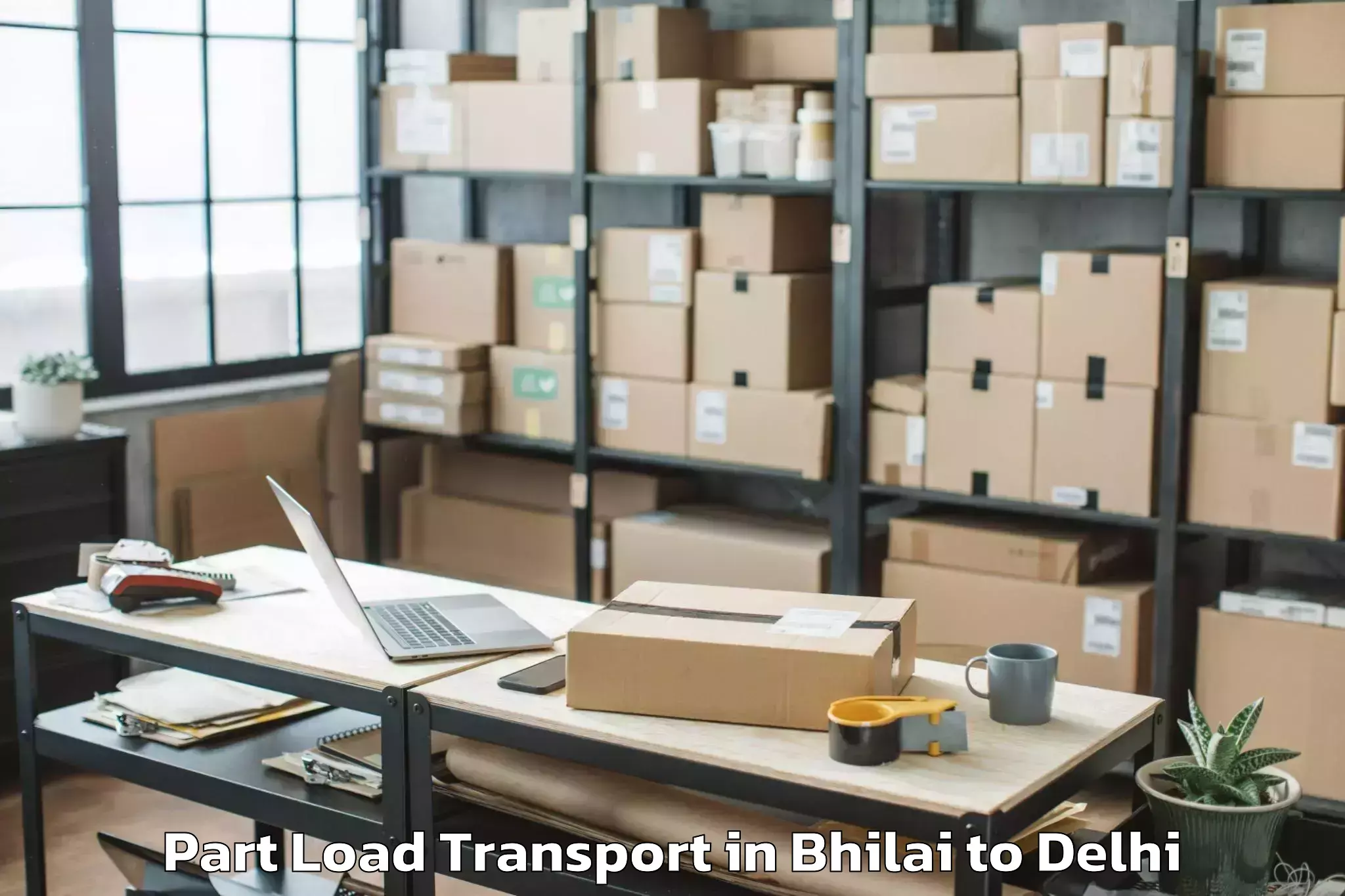 Leading Bhilai to Aggarwal City Mall Pitampura Part Load Transport Provider